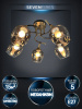 Потолочная люстра Seven Fires Mouzes SF3328/5C-CF-FGD-SMK — купить в Bronko‑Decor