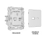 Комплект механизма розетки 2USB A+C 20W (быстрая зарядка) Ambrella Volt Alfa MA371010 — купить в Bronko‑Decor