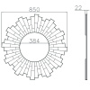 Зеркало Garda Decor 50SX-4068 — купить в Bronko‑Decor