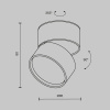 Накладной спот Maytoni Onda C024CL-12W2.7K-B-1 — купить в Bronko‑Decor