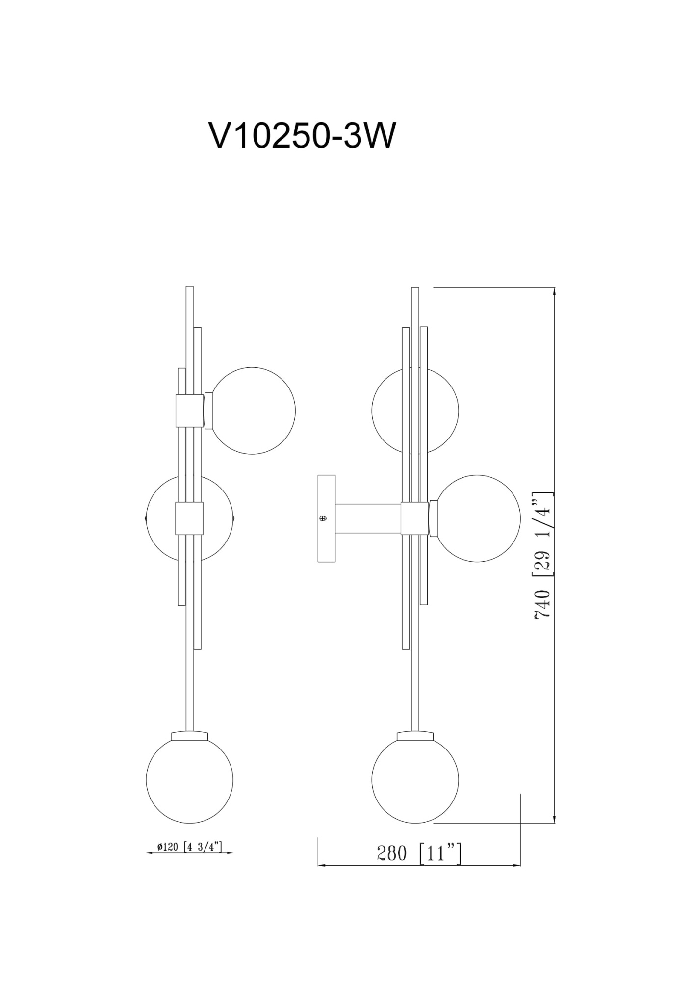 Бра Moderli Sience V10250-3W — купить в Bronko‑Decor