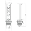 Блок розеток 105W (3 секции и 2 USB) Mebax 00-00001161 — купить в Bronko‑Decor