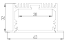 Профиль алюминиевый DesignLed LE.6332 001078 — купить в Bronko‑Decor